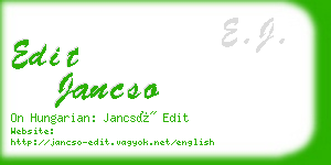 edit jancso business card