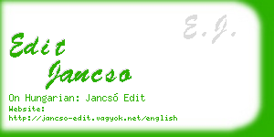 edit jancso business card